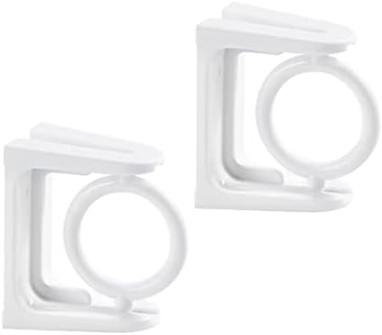 HAMPPLIES 1set Adhesive Shower CurtainRod Holders No Drill Tension Retainer
