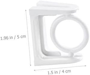 HAMPPLIES 1set Adhesive Shower CurtainRod Holders No Drill Tension Retainer