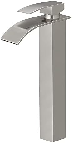 BESy Touch on Faucet - Waterfall Design Brushed Nickel Durable Modern
