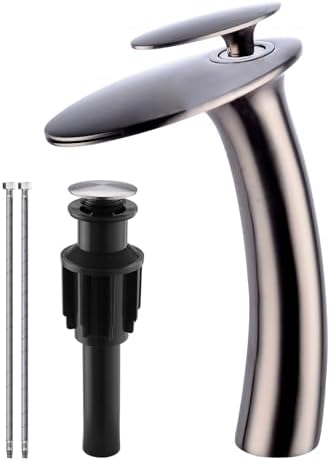 BathWise Touch Faucet Single Hole Brushed Nickel Modern Efficient