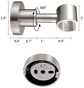 PHASAT Sturdy 304 Stainless Steel Adjustable Wall-Mounted Handheld Shower Head Bracket