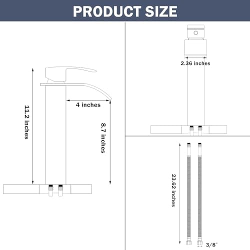 Tremendous Waterfall Bathroom Sink Faucet with Brushed Nickel Design