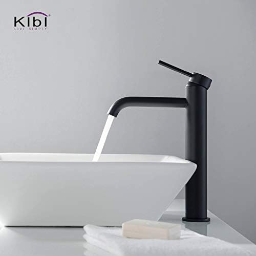 Solid Brass Bathroom Faucet Matte Black Top Handle Design Lead-Free Durable