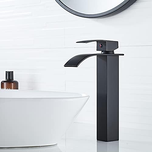 VOTON Vessel Sink Faucet Matte Black Stable Waterfall Durable Stylish
