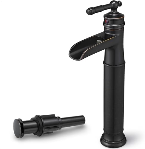 Stunning Vessel Faucet Flowing Waterfall in Oil Rubbed Bronze
