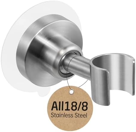 Stainless Steel Adjustable Shower Head Holder for Wall Mount - No Drilling Required