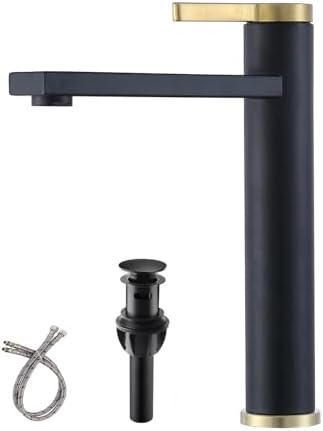 Stylish Vessel Sink Faucet Black Gold