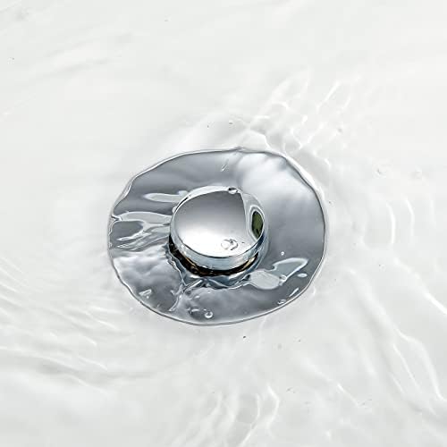 PerPaiMe - Universal Stainless Steel Bathroom Sink Stopper with Anti-Clogging Strainer