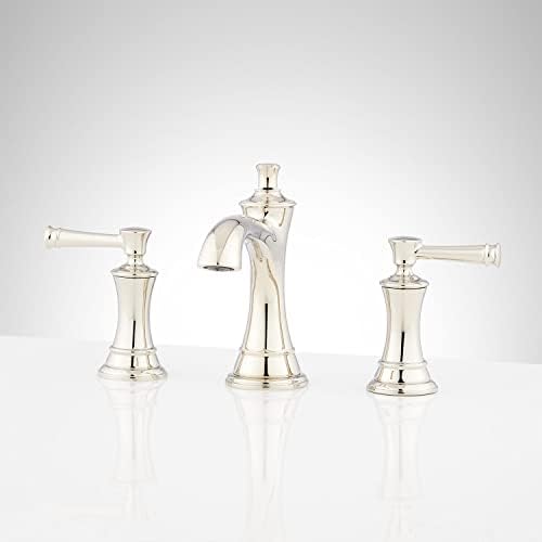 Signature Hardware Beasley 12 GPM Widespread Bathroom Faucet with Polished Nickel
