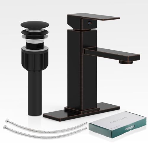Casavilla Oil Rubbed Bronze Bathroom Sink Faucet with Pop-Up Drain