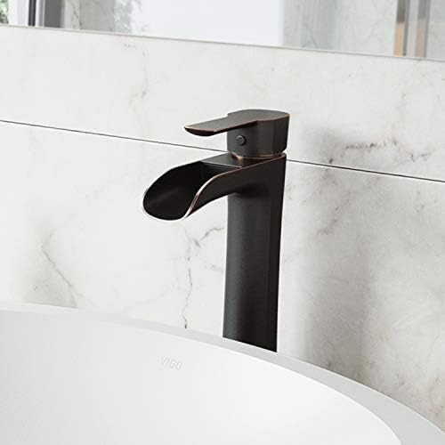 VIGO Niko 115 Single Handle Vessel Faucet in Antique Rubbed Bronze USA Made