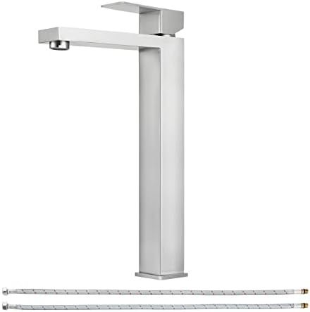 EZANDA 12 GPM Tall Faucet Brushed Nickel