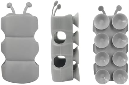 4 Pcs Silicone Shower Bracket Holder Adjustable for Any Height