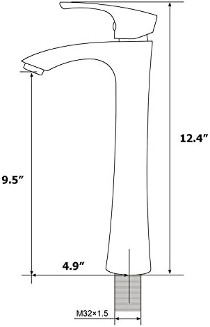 KINGGO HOME Single Handle Tall Vessel Sink Faucet