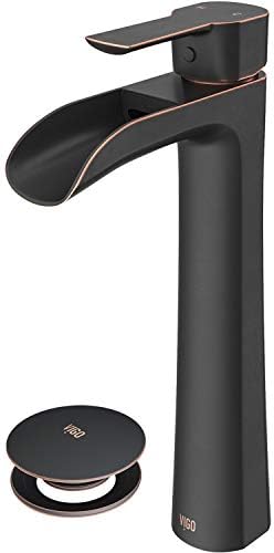 VIGO Niko 115 Single Handle Vessel Faucet in Antique Rubbed Bronze USA Made