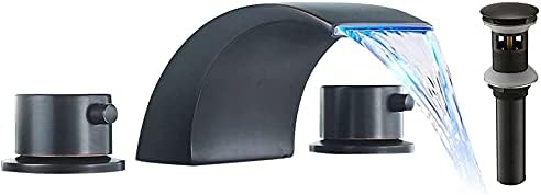 Luxury Bathroom Faucet with 3-Color LED Lighting