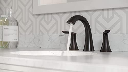 Pfister Weller 8-Inch Tuscan Bronze Bathroom Faucet Modern Durable Low-Maintenance