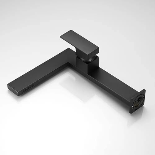 KunMai Matte Black Faucet Waterfall Sink Faucet Single Handle Above Counter
