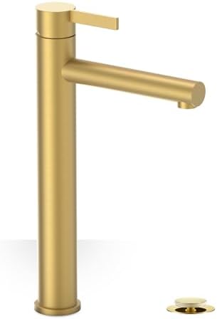 Brushed Gold Faucet Tall Bathroom Faucet 3-Year Warranty