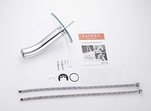 Chiczam Chrome Vessel Faucet with Glass Spout