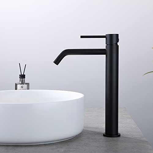 Stainless Steel Matte Black Vessel Sink Faucet