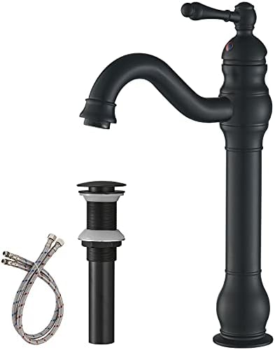 Black Vessel Faucet for Bathroom