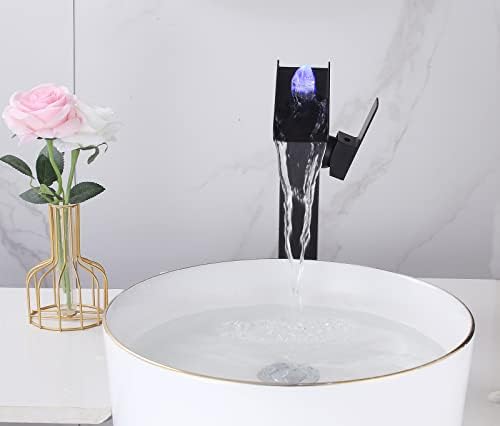 Black Vessel Faucet - Led Color Changing by Temperature