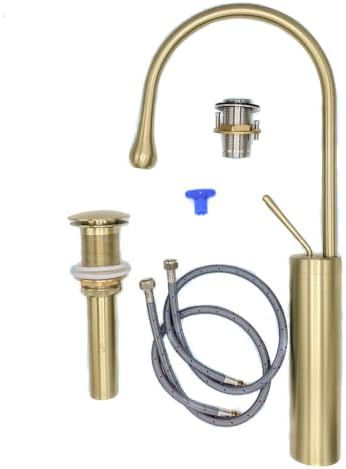 Brilliance 3D Brushed Gold Bathroom Faucet