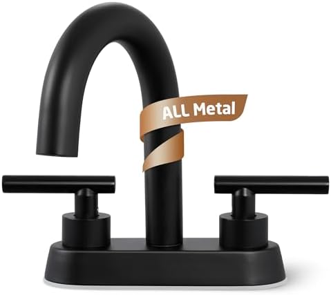 All Metal Bathroom Faucet KES Matte Black 4-Inch Touch On Faucet