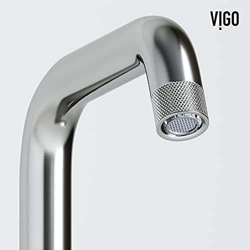 9 Single Handle Faucet Contemporary Style VIGO Cass Brushed NickelVG01047BN