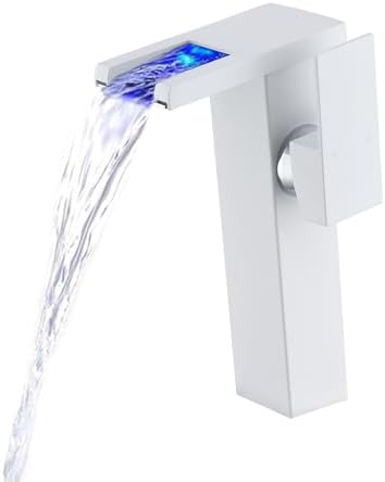 Vibrant LED Bathroom Faucet with Waterfall Design
