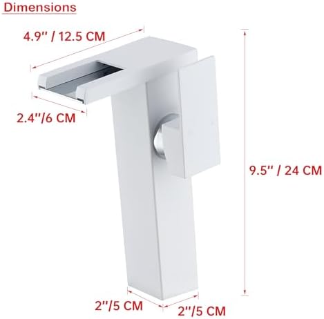 Vibrant LED Bathroom Faucet with Waterfall Design