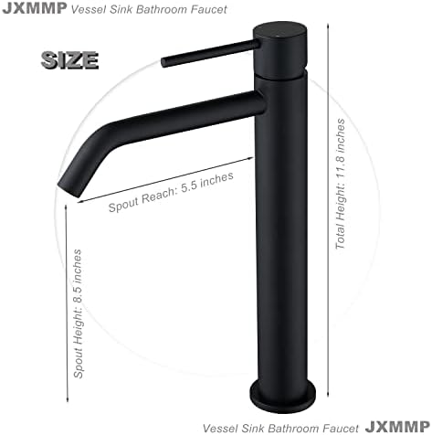 Stainless Steel Matte Black Vessel Sink Faucet
