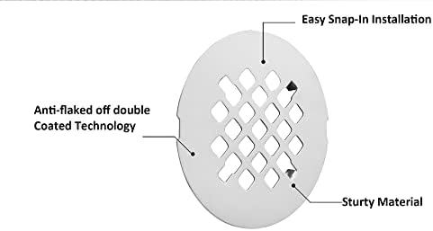 Artiwell4-14 OD Snap-in Shower Drain Cover Stainless Steel Long-Lasting