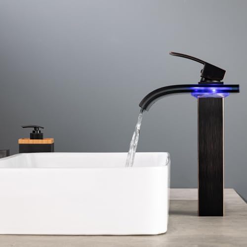 Modern LED Faucet Waterfall Design Safety Lighting Precision Fit