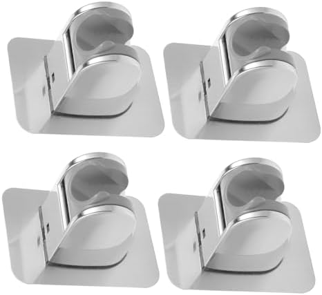 4 Piece Aluminum Shower Bracket Set Silver Space Design