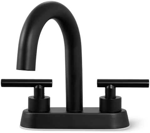 All Metal Bathroom Faucet KES Matte Black 4-Inch Touch On Faucet