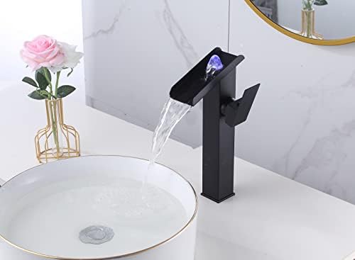 Black Vessel Faucet - Led Color Changing by Temperature