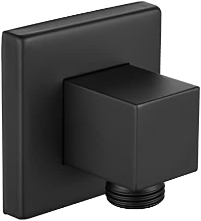 Solid Brass Wall-Mounted Shower Elbow Matte Black