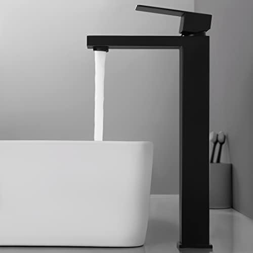 KES Black Tall Bathroom Faucet