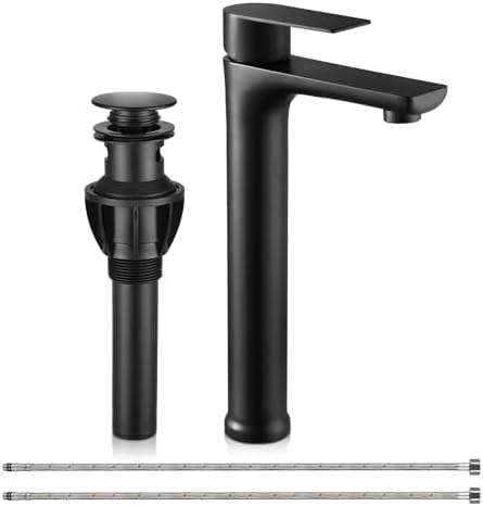 Matte Black Vessel Faucet Modern Touch Durable blamed