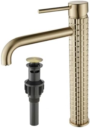 Luxury Vessel Sink Faucet with Brushed Gold