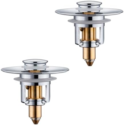 Sturdy 2-Pack Sink Stopper Chrome Silver