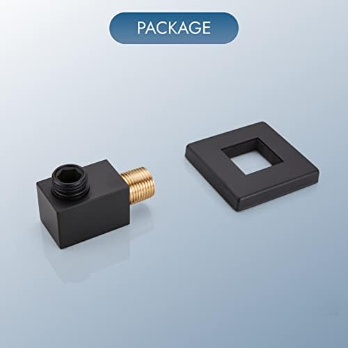 Solid Brass Wall-Mounted Shower Elbow Matte Black