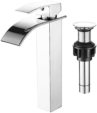 Stylish Waterfall Faucet Tall Bathroom Sink Faucet