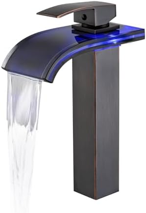 Modern LED Faucet Waterfall Design Safety Lighting Precision Fit