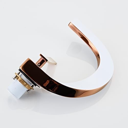 SONMAJIA Single Handle Single Hole Bathroom Faucet Brushed Golden Gold Finish