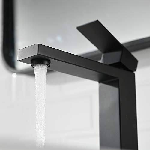 Matte Black Vessel Sink Faucet for Modern Bathroom Design