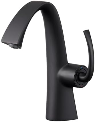 Chalirs Matte Black Single-Handle Bathroom Faucet