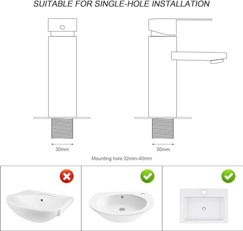 SkyGenius Single Handle Bathroom Faucet Brushed Nickel Maintenance-Free Rust-Resistant